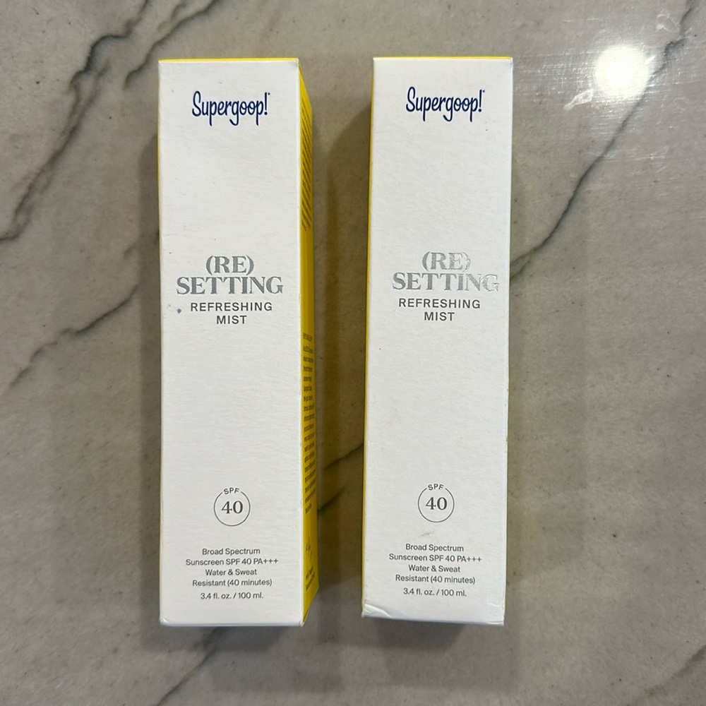 Supergoop (re) setting mist - two boxes